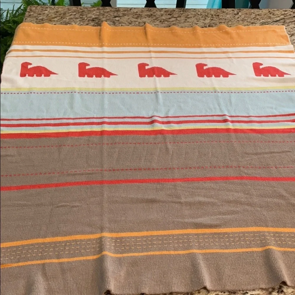 Weegoamigo Dino convoy cotton stroller blanket